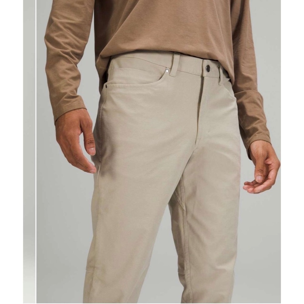 Lululemon ABC Slim-Fit Pant 36 Raw Linen Utilitech 32 Inseam Tapered Chino Mens - Picture 8 of 12